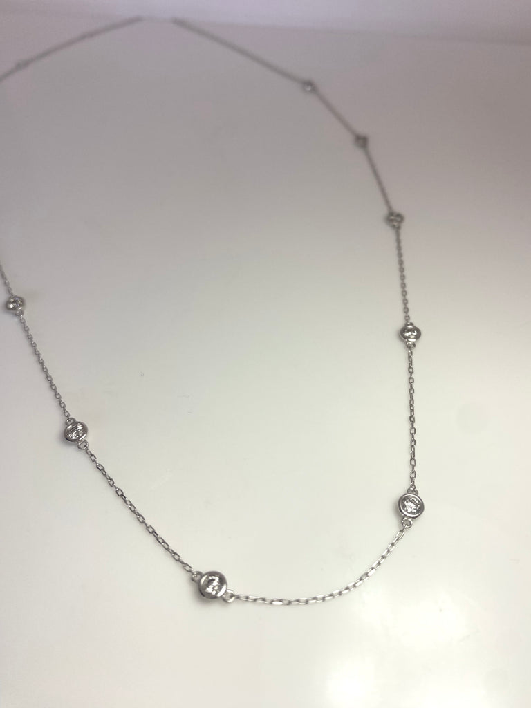 14CT WHITE GOLD DIAMOND NECKLACE