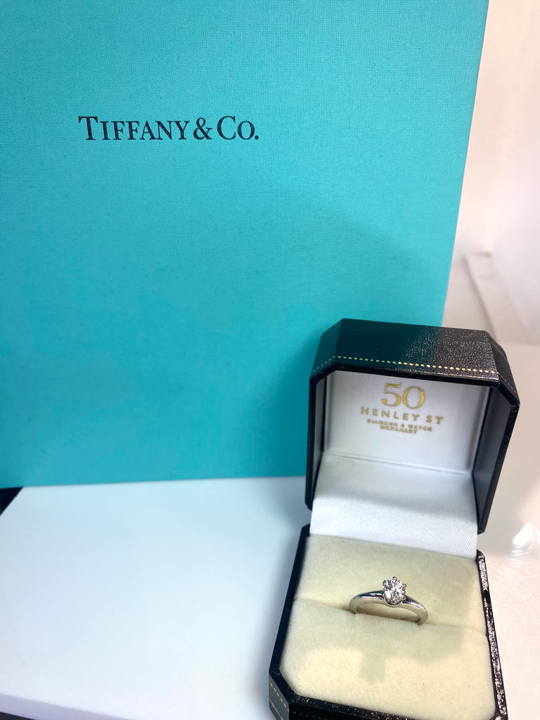 TIFFANY AND CO PLATINUM 52PT DIAMOND SOLITAIRE RING