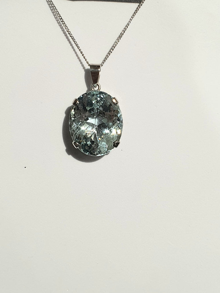 32.48CT AQUAMARINE HANDMADE PENDANT