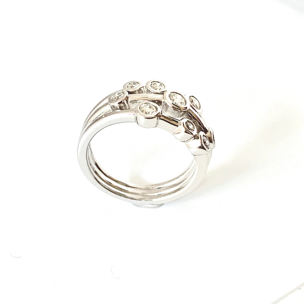 PLATINUM 50PT BUBBLE DIAMOND RING
