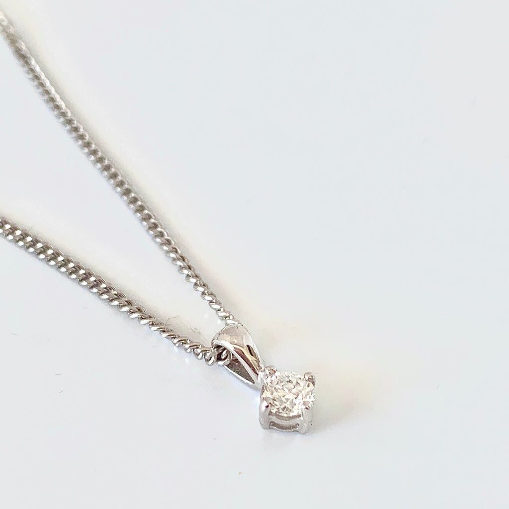 SOLITAIRE 25PT DIAMOND PENDANT