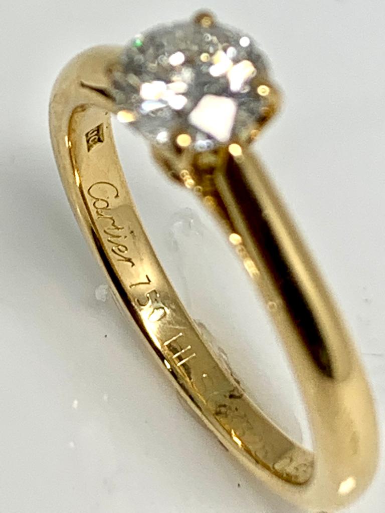 CARTIER 1895 DIAMOND 55PT SOLITARE RING