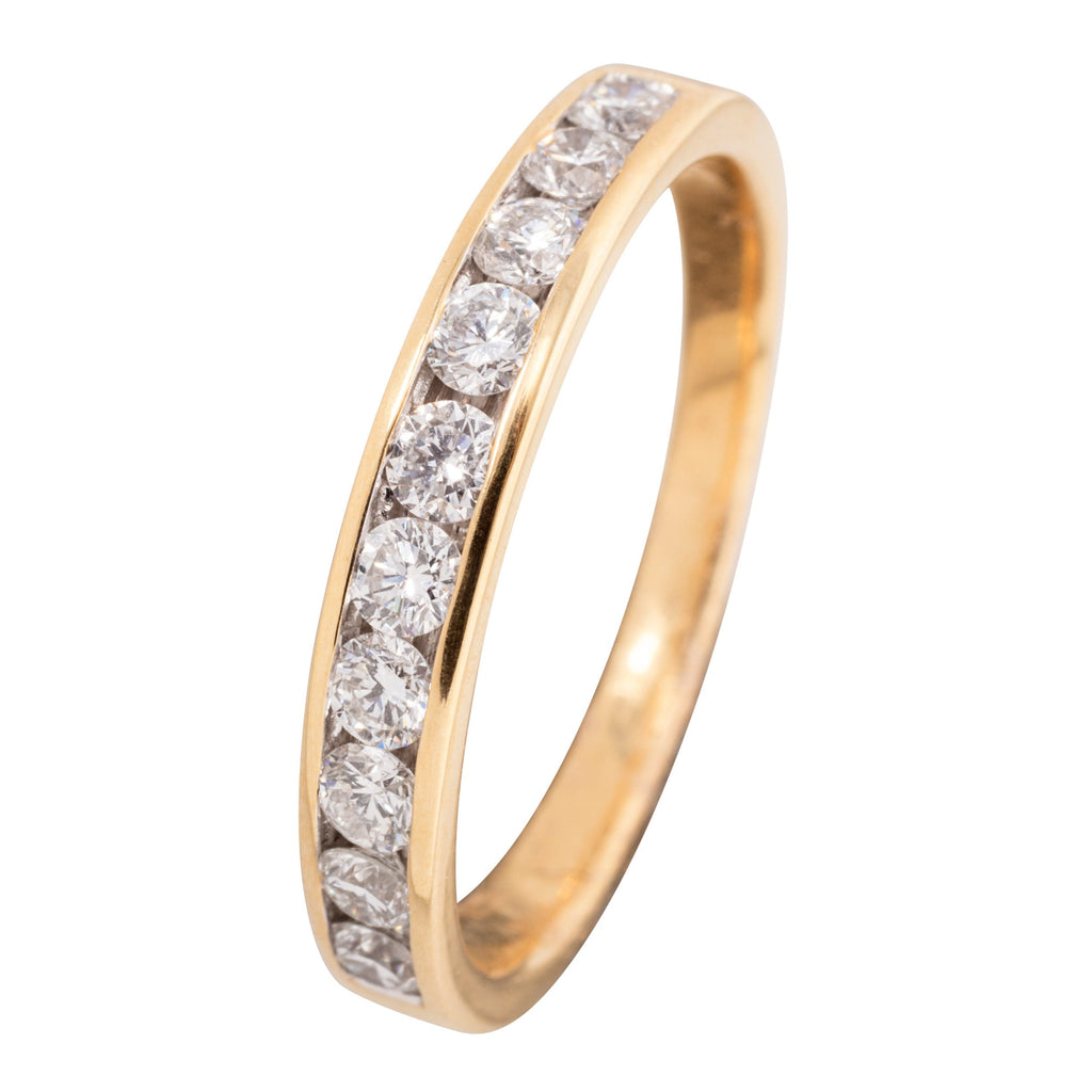 18CT CHANNEL SET DIAMOND RING 50PTS