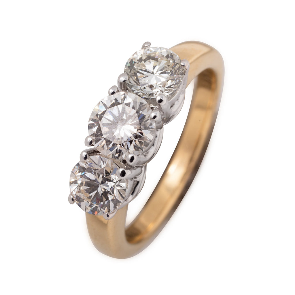 18CT 3 STONE 1CT DIAMOND RING