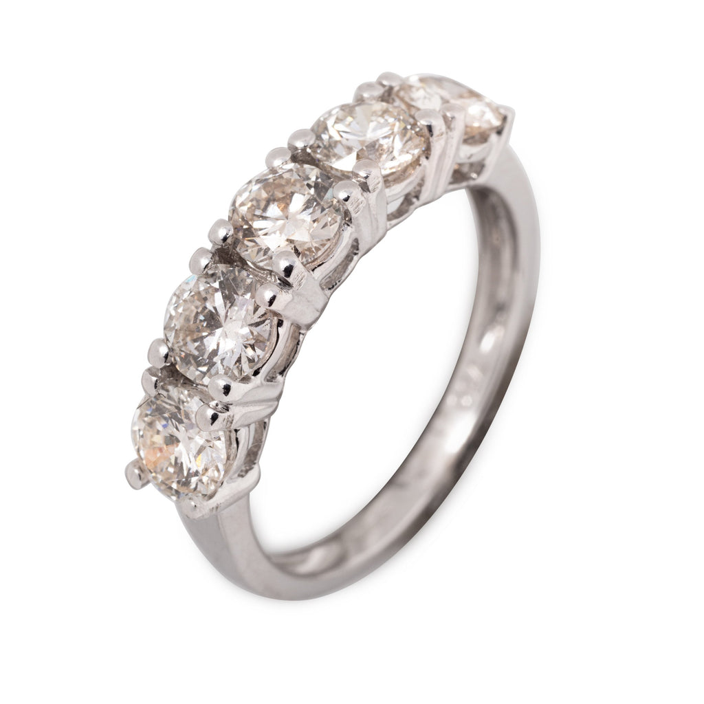 PLATINUM 5 STONE DIAMOND RING 1.00CT