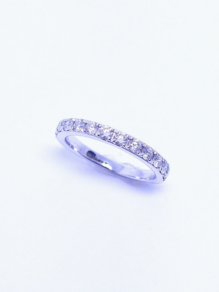 PLATINUM DIAMOND 75PTS G VS2 HALF ETERNITY RING