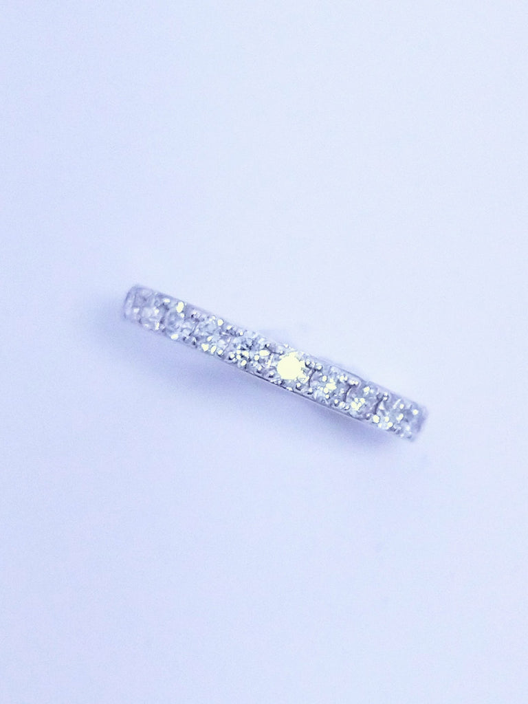 PLATINUM DIAMOND 75PTS G VS2 HALF ETERNITY RING