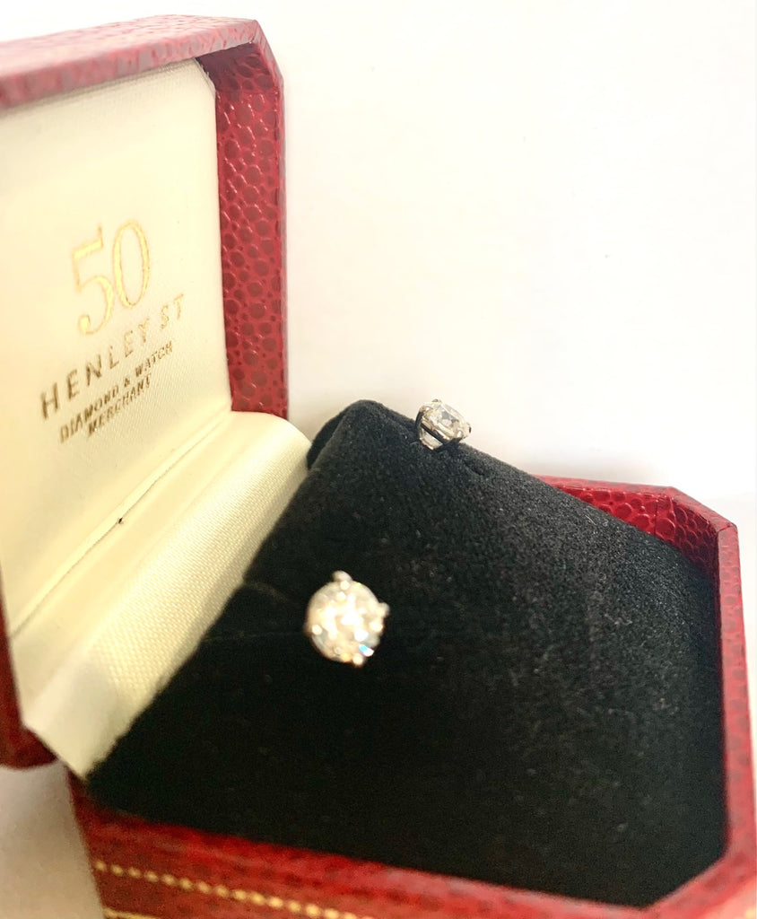 1.45CT DIAMOND 18CT WHITE GOLD STUDS