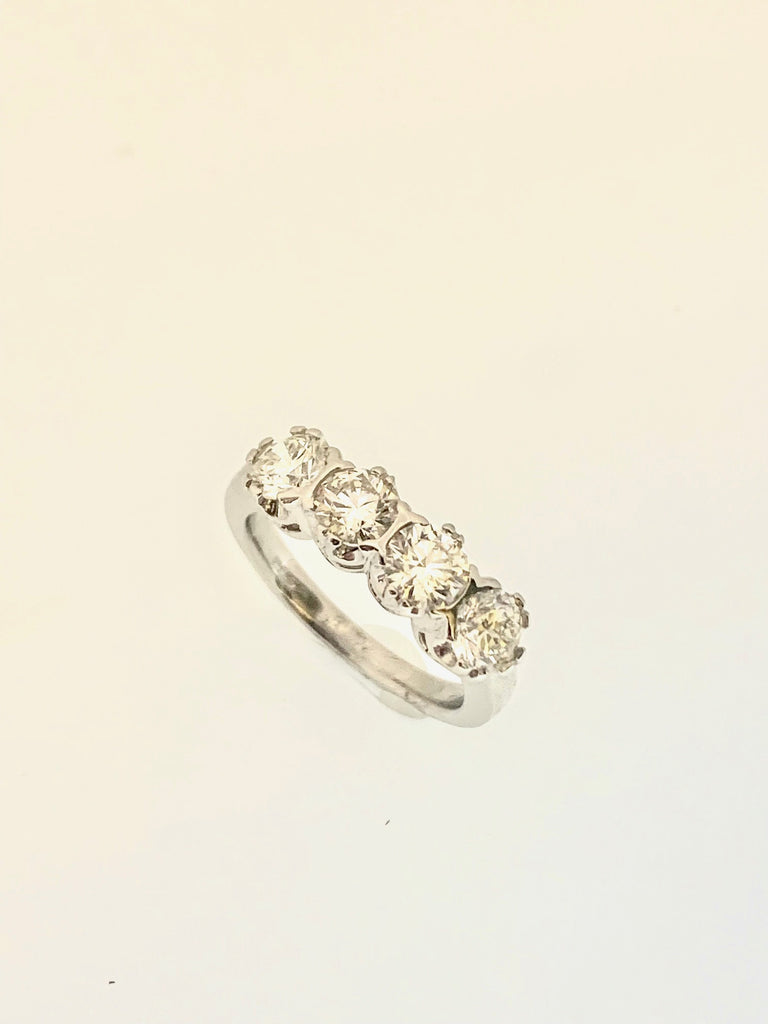 PLATINUM FOUR STONE 1.70CT DIAMOND RING