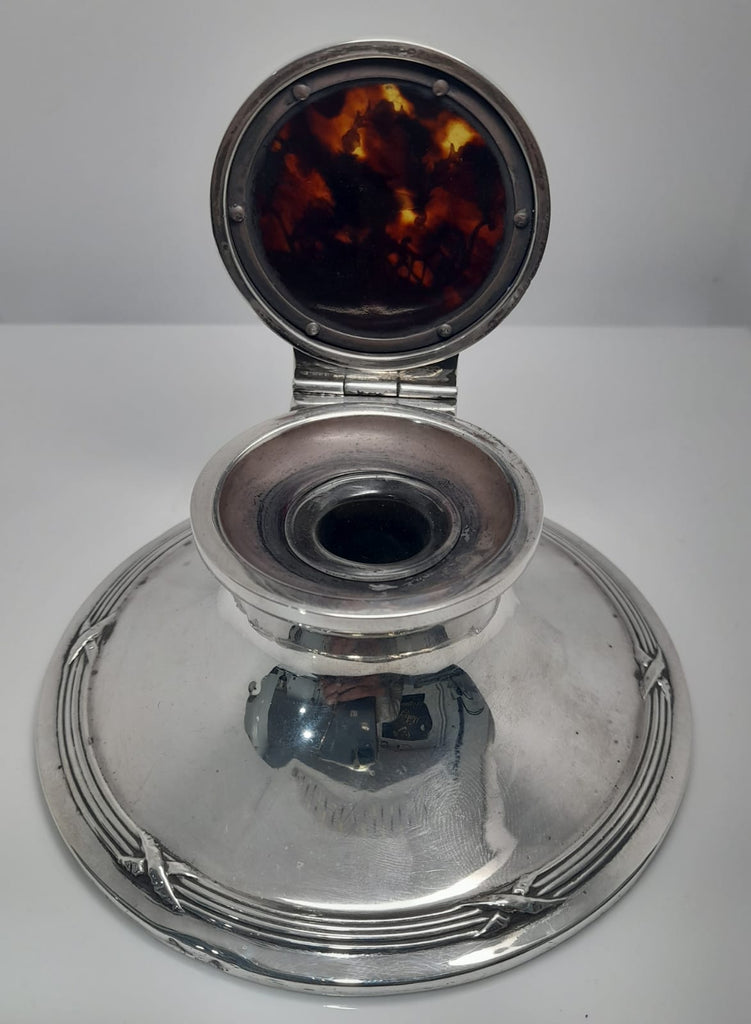 RARE SILVER INKWELL 1911
