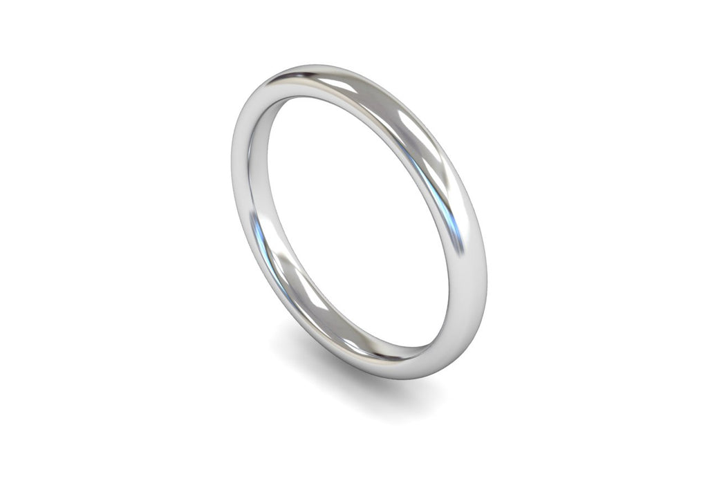 2.5MM TRADITIONAL COURT WEDDING BAND PLATINUM