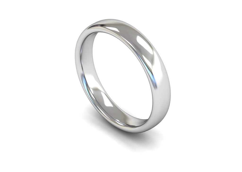 4MM TRADITIONAL COURT WEDDING BAND PLATINUM