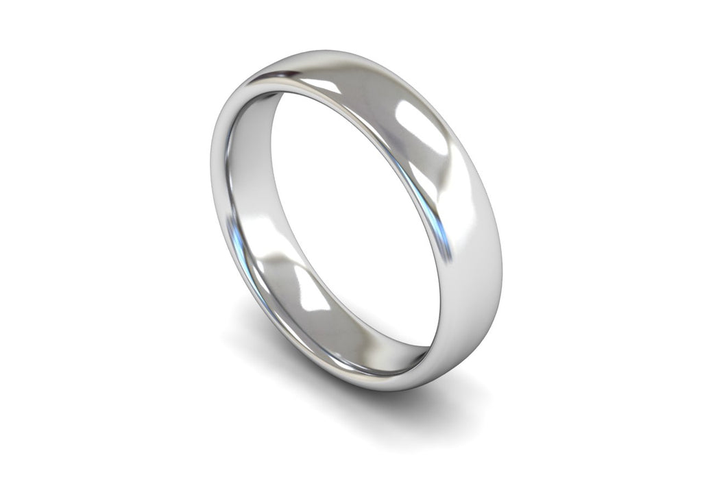 5MM TRADITIONAL COURT WEDDING BAND PLATINUM