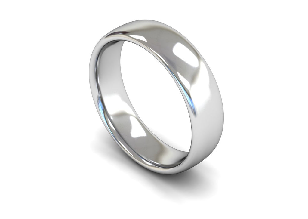 6MM TRADITIONAL COURT WEDDING BAND PLATINUM