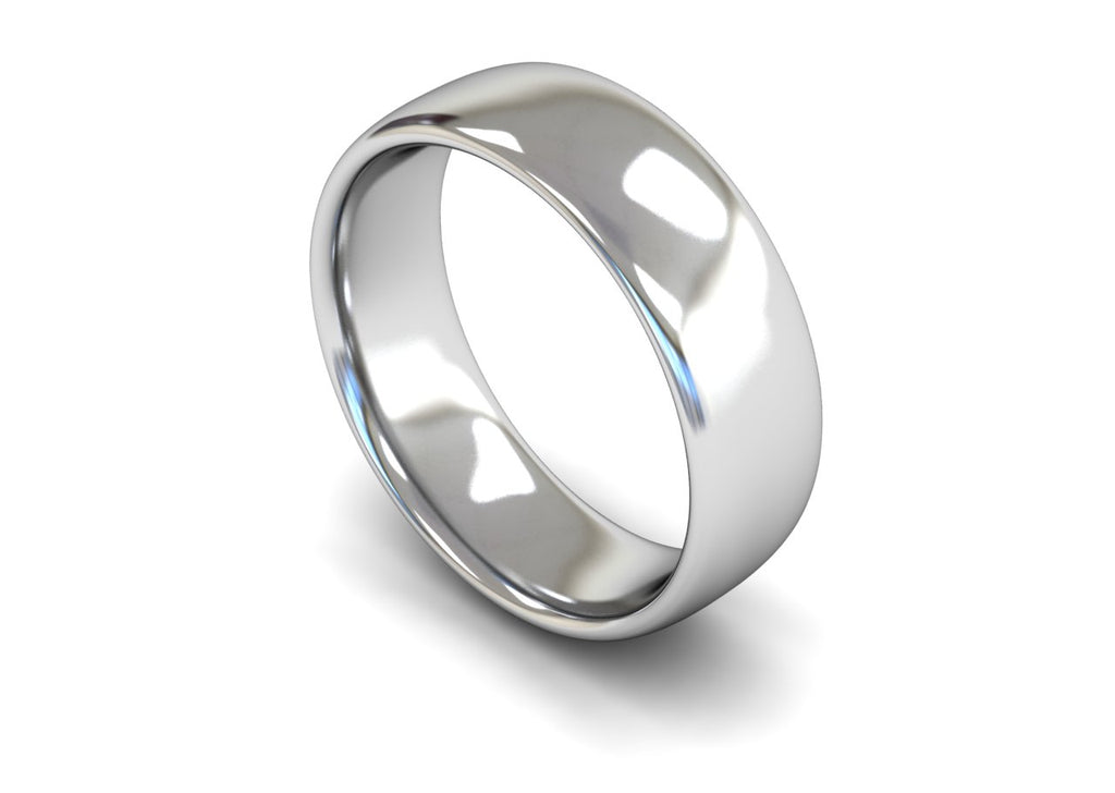 7MM TRADITIONAL COURT WEDDING BAND PLATINUM