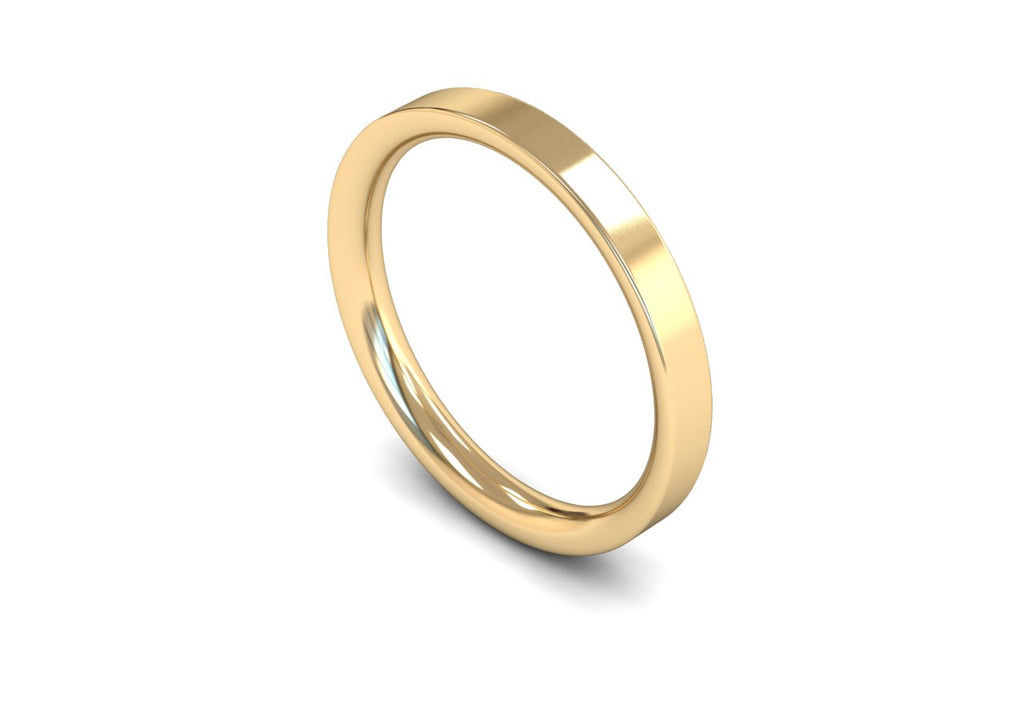 2.5MM FLAT COURT WEDDING BAND 9CT