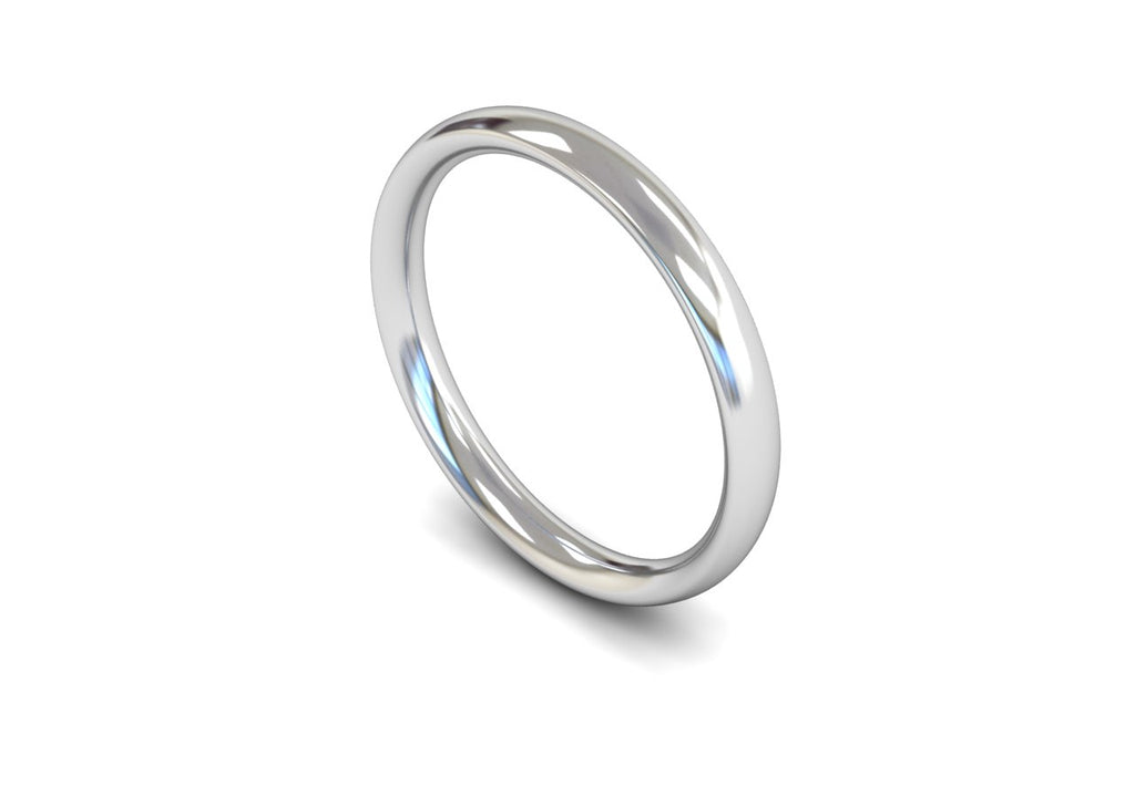 2.5MM COURT WEDDING BAND PLATINUM